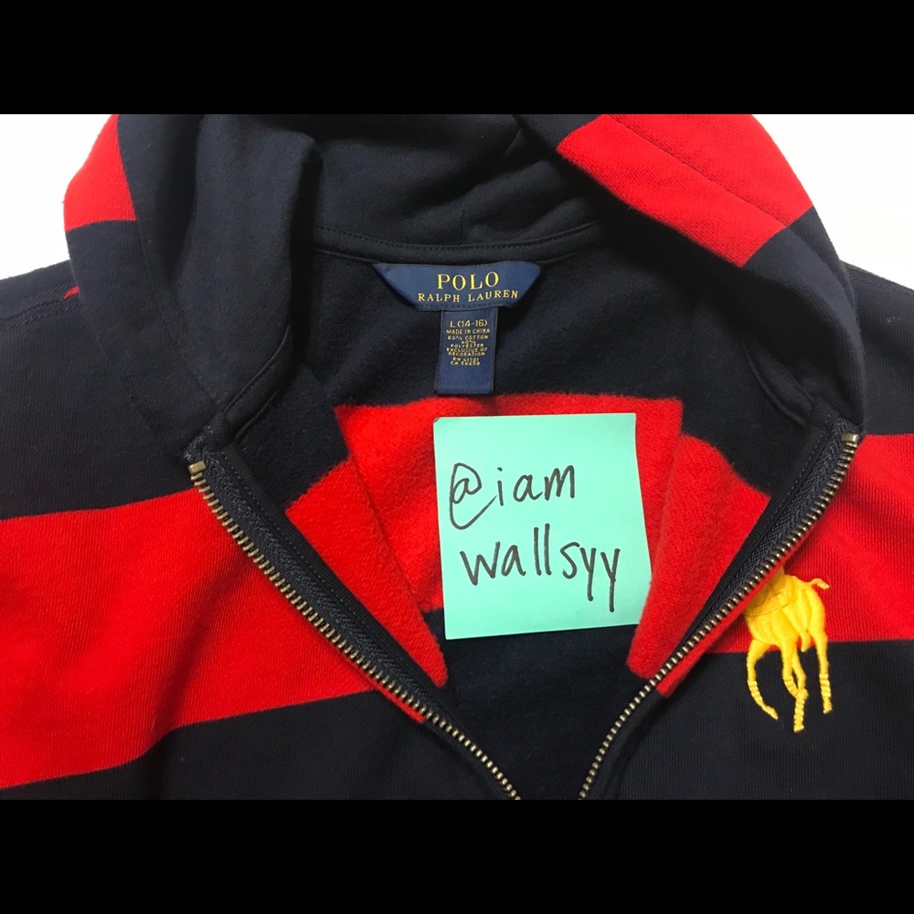 Boys POLO Ralph Lauren Zip Hoodie Sz L
